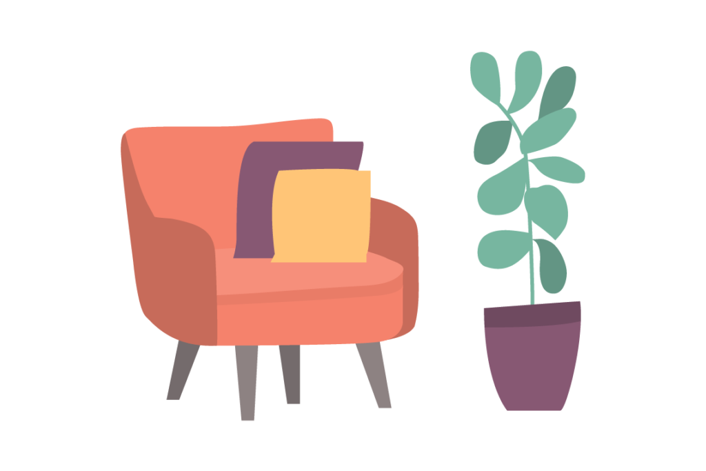 comfortable sofa to show easiness of h和ling orders from multiple platform across the world